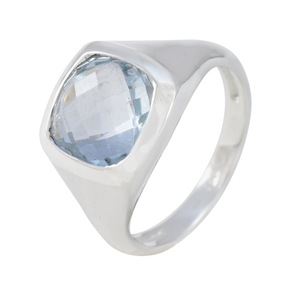 Amelia Abstract Blue Solitaire Ring