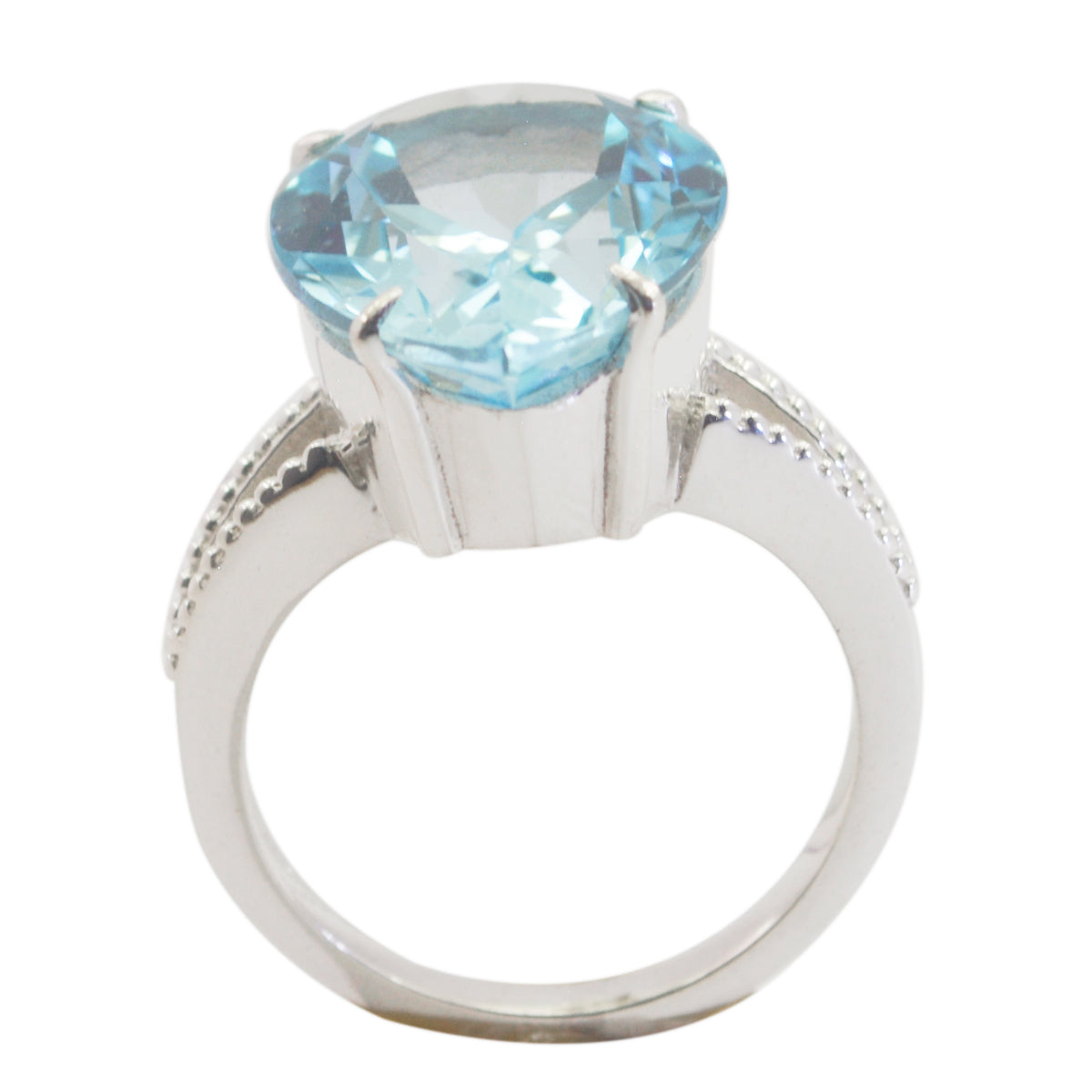 Paula Heart Blue Solitaire Ring