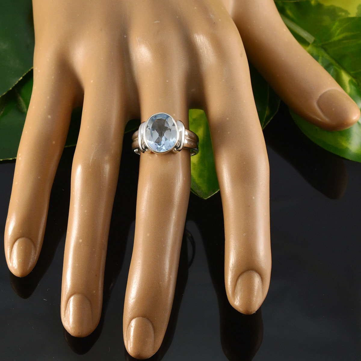 Ivy Boho Blue Solitaire Ring