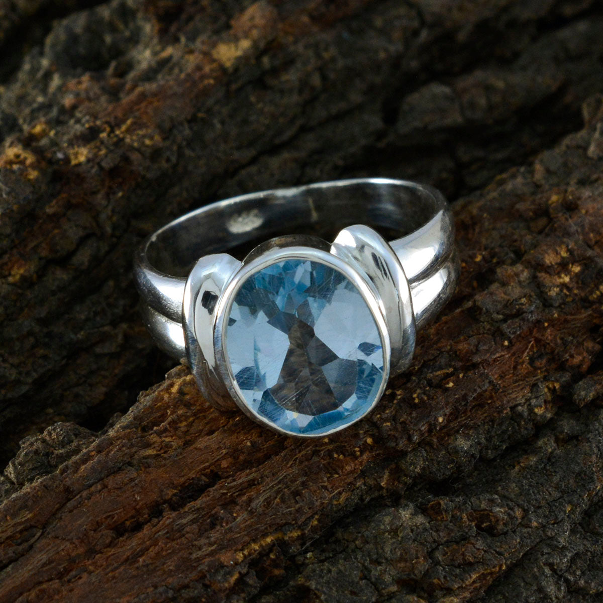 Ivy Boho Blue Solitaire Ring