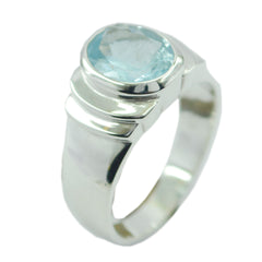 Ana Engagement Blue Solitaire Ring Blue Topaz Blue