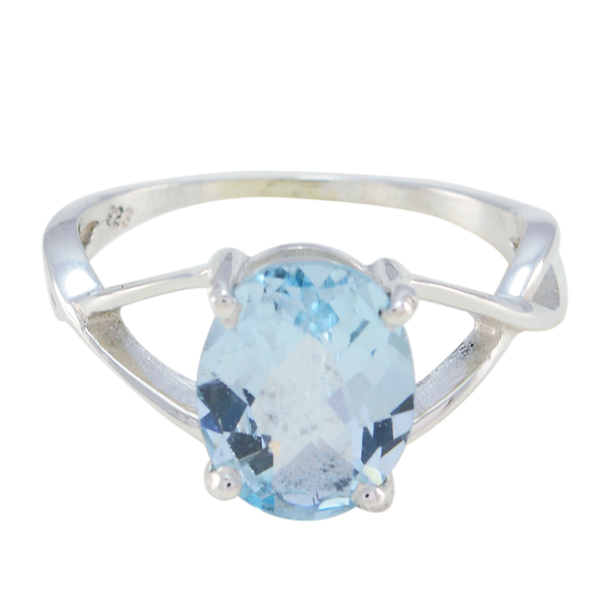 Xiu Luxurious Blue Solitaire Ring