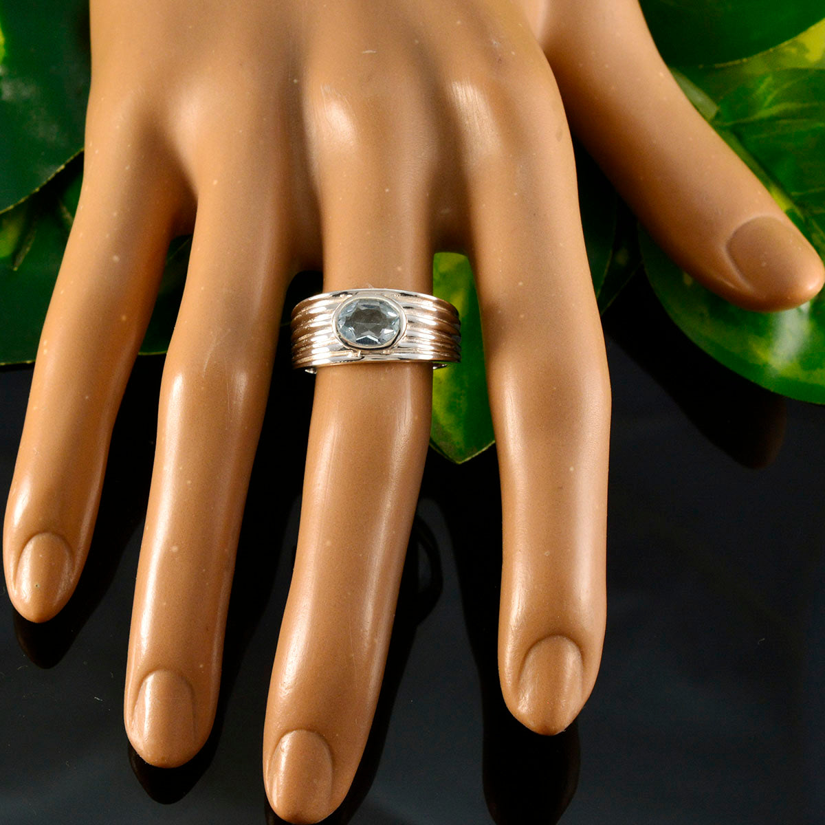 Zoey Love Blue Solitaire Ring