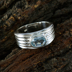 Zoey Love Blue Solitaire Ring