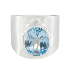 Bianca Armor Blue Solitaire Ring Blue Topaz Blue