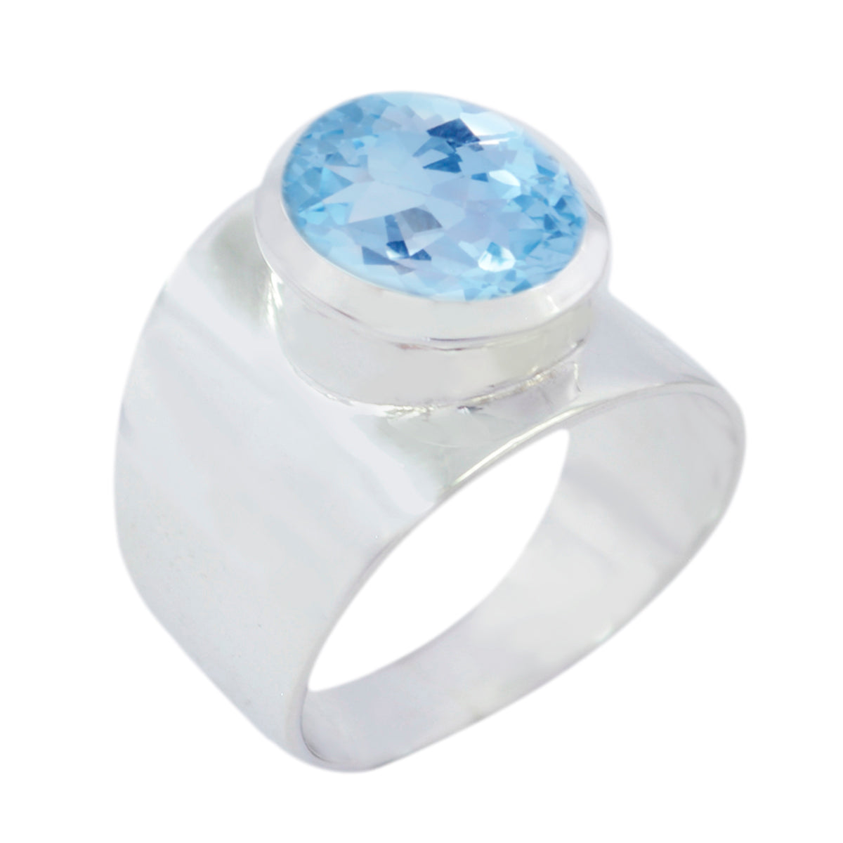 Bianca Armor Blue Solitaire Ring