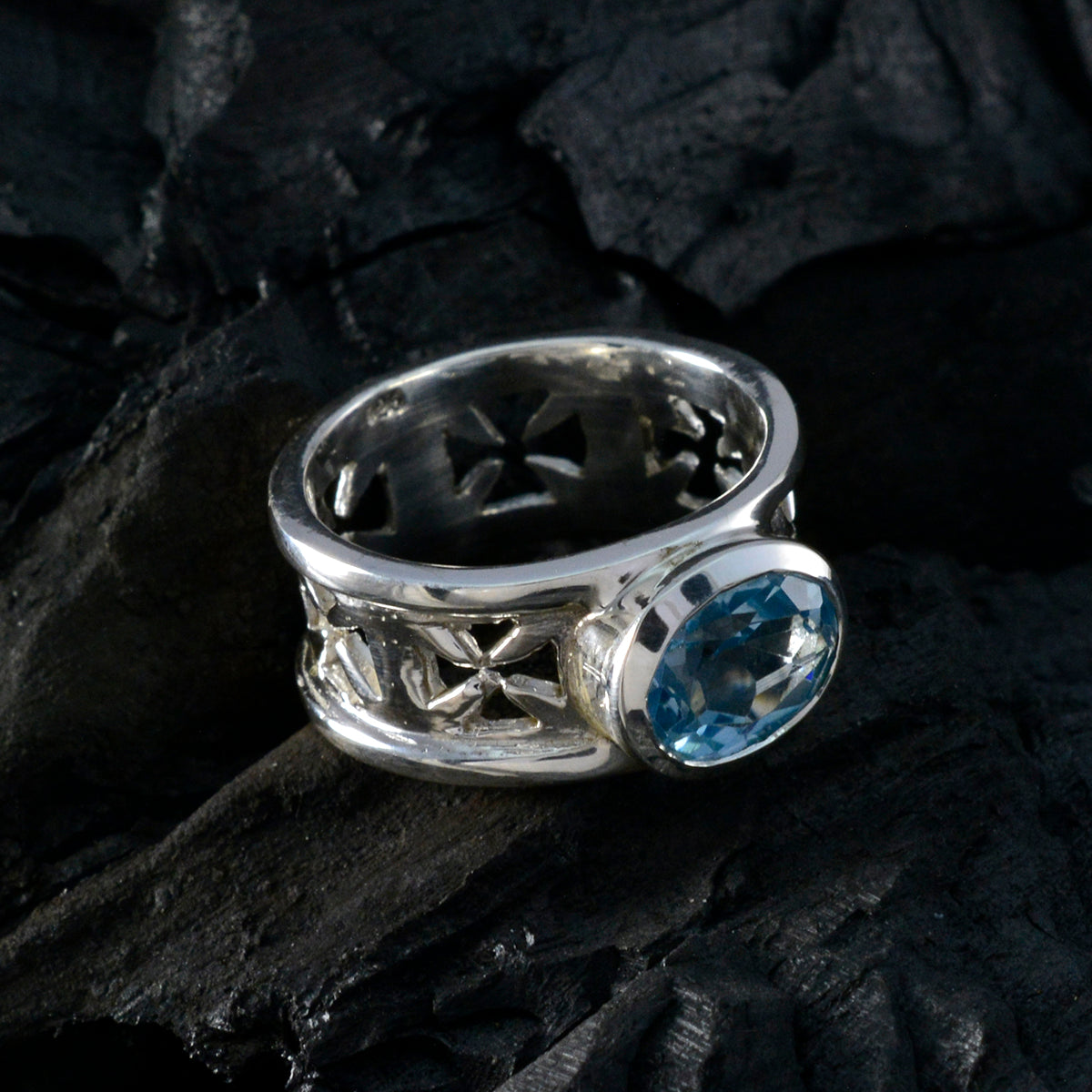 Isabella Irish Blue Solitaire Ring