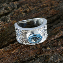 Alejandra Art Deco Blue Solitaire Ring