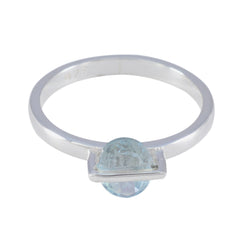 Claire Luxurious Blue Solitaire Ring Blue Topaz Blue