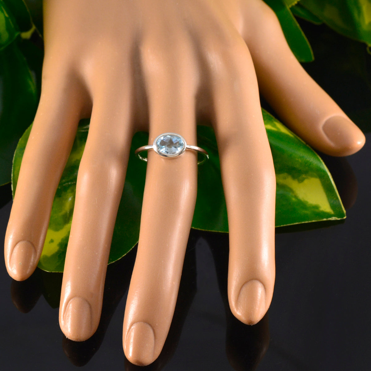 Ananya Romantic Blue Solitaire Ring