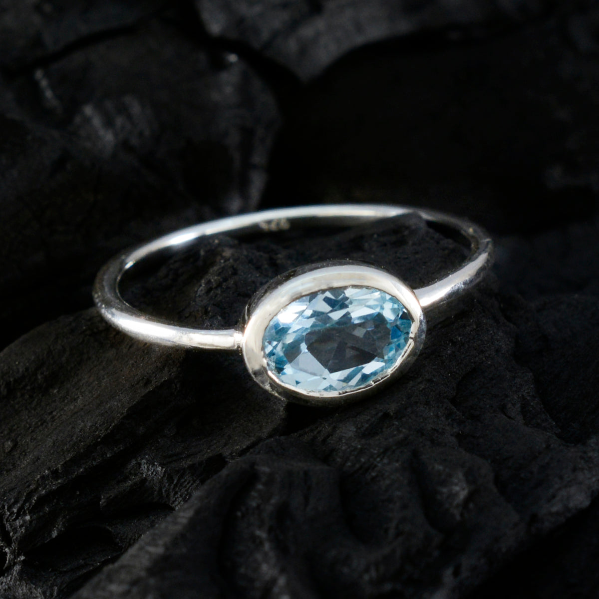 Ananya Romantic Blue Solitaire Ring