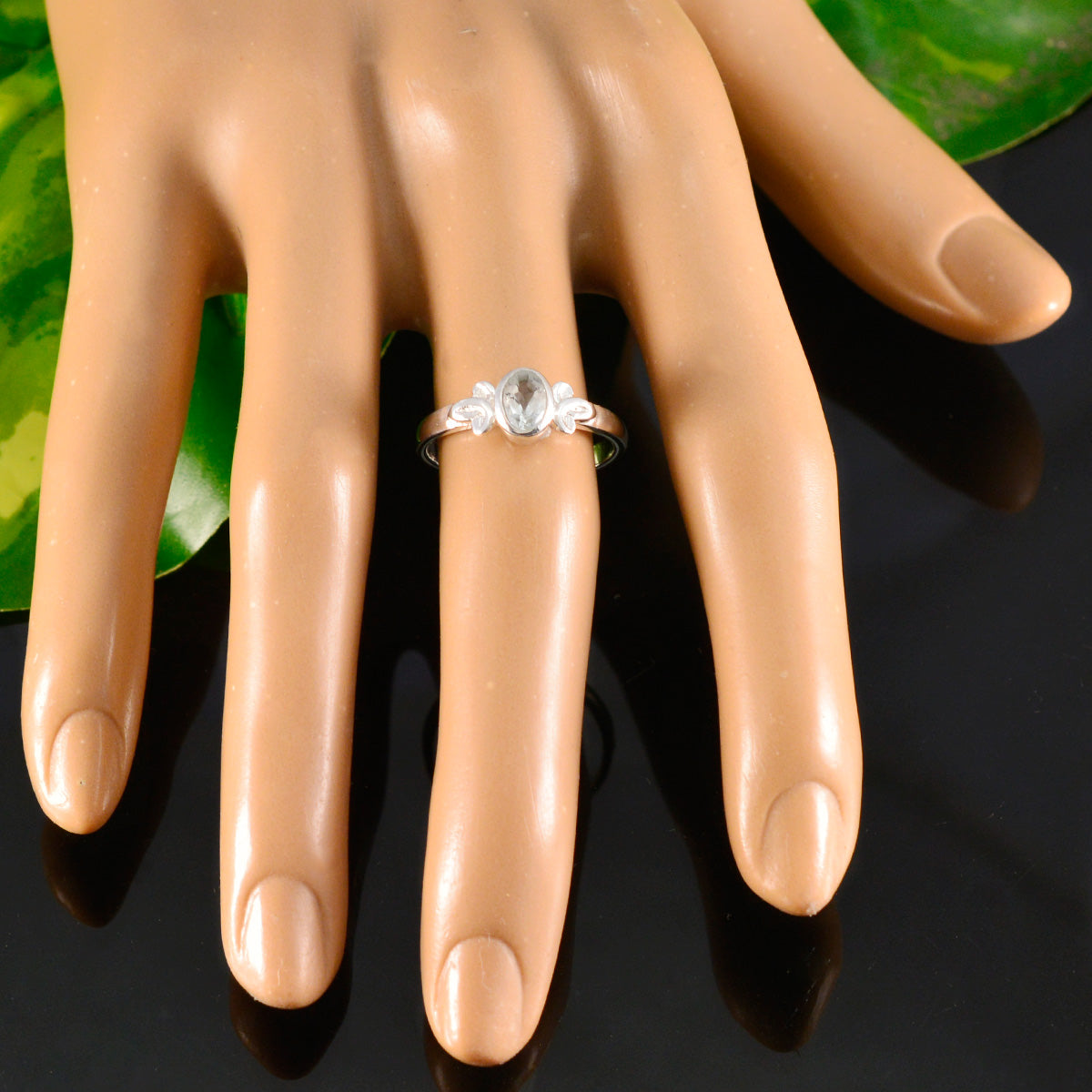Jia Modern Blue Solitaire Ring