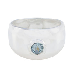 Sara Sophisticated Blue Solitaire Ring Blue Topaz Blue