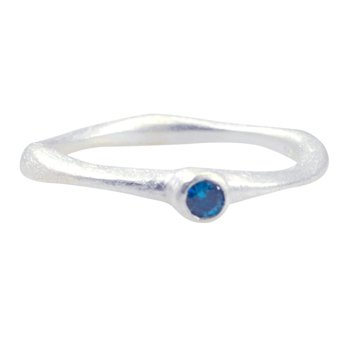 Lakshmi Luxurious Blue Solitaire Ring Blue Topaz Blue
