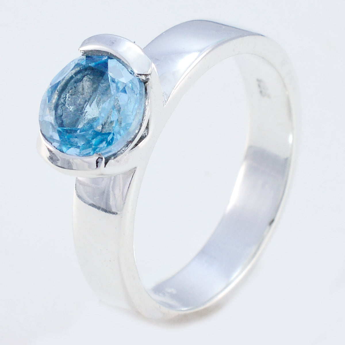 Lakshmi Sophisticated Blue Solitaire Ring