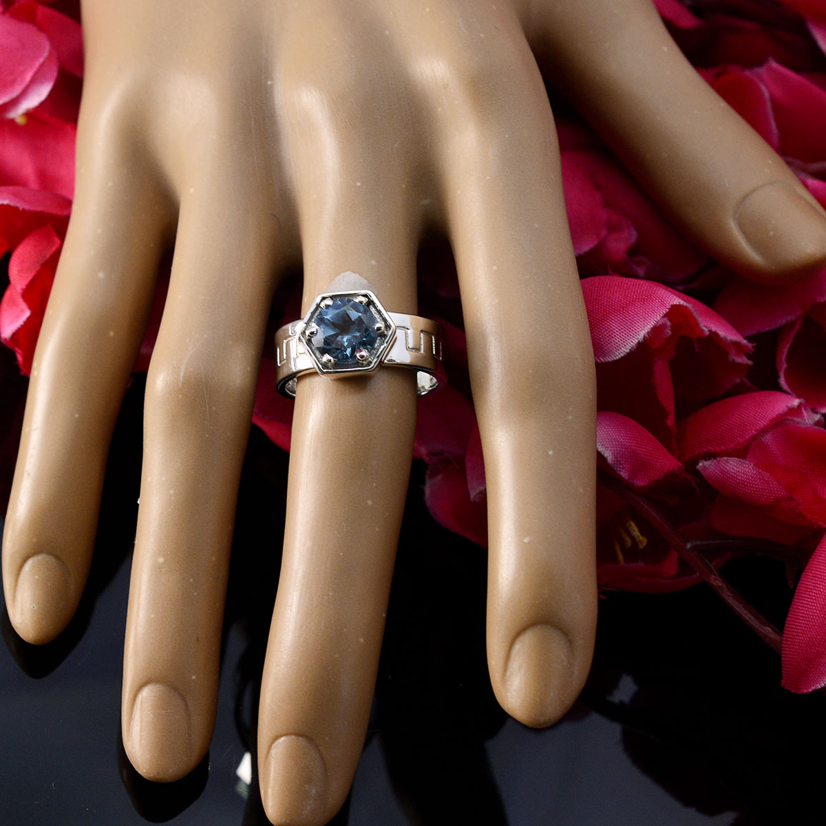 Skylar Fairytale Blue Solitaire Ring