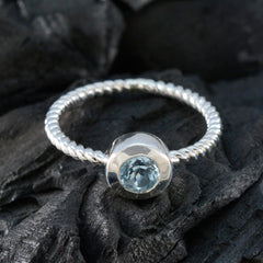 Zoe Abstract Blue Solitaire Ring