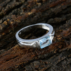 Ananya Feminine Blue Solitaire Ring