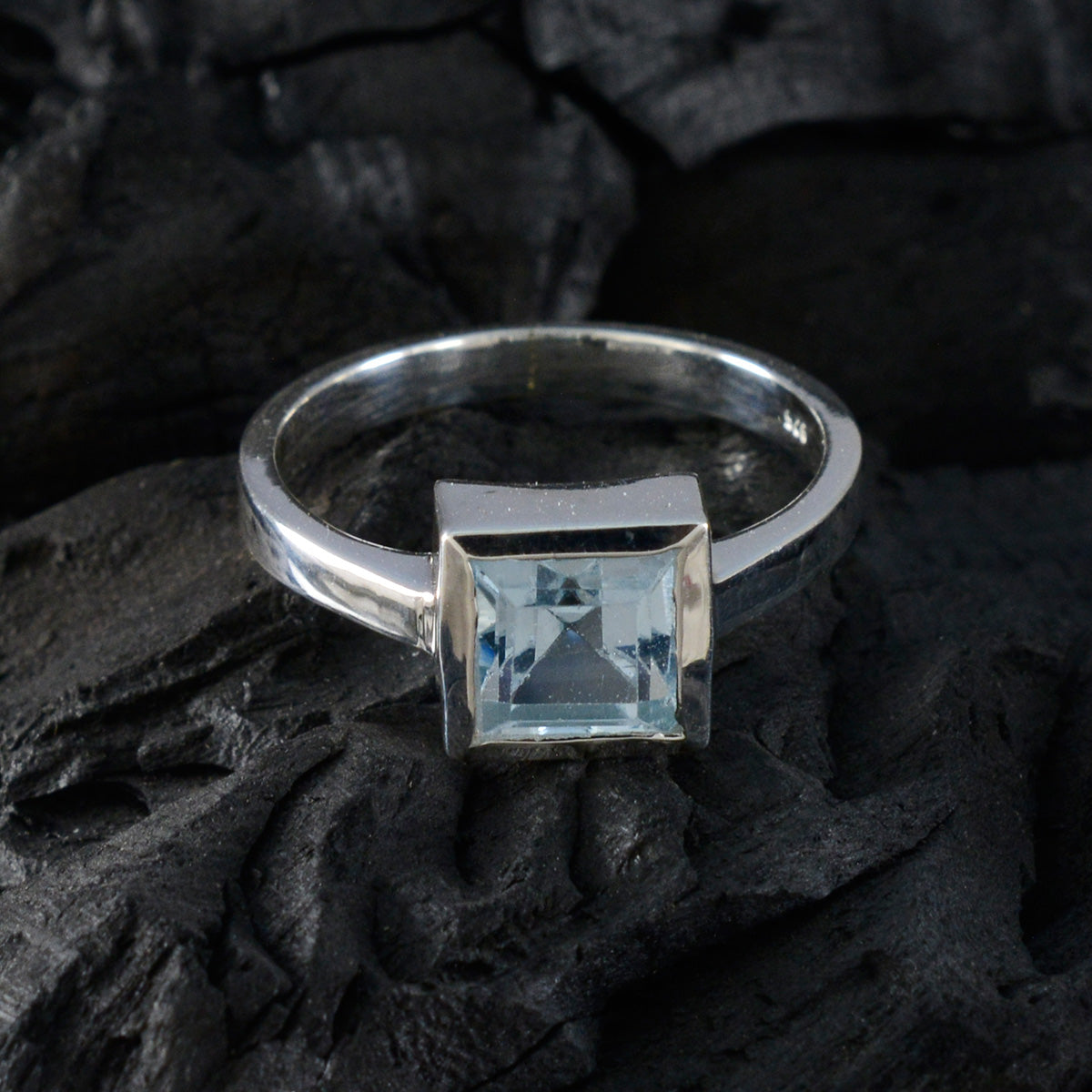 Ana Artisan Blue Solitaire Ring