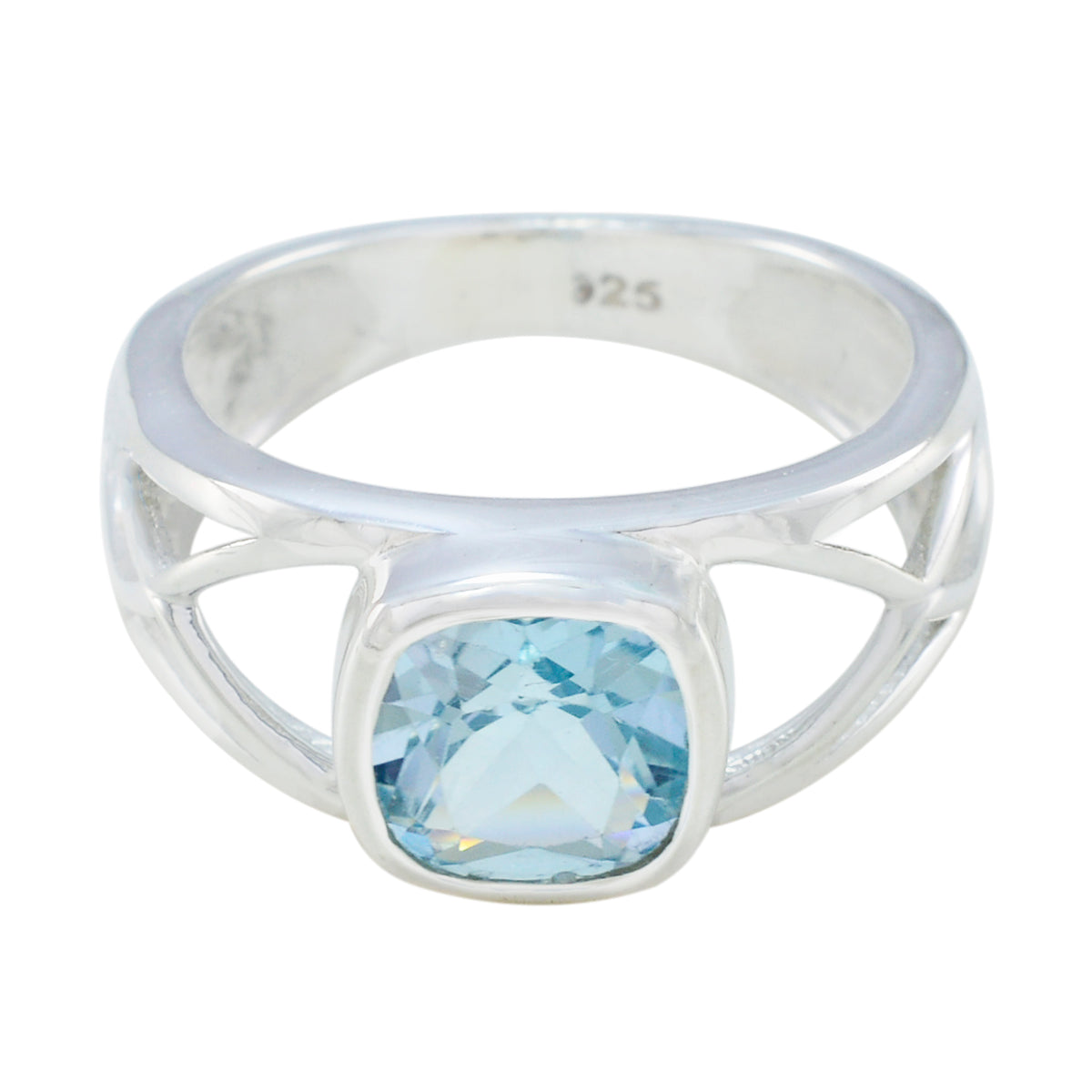 Sofia Trendy Blue Solitaire Ring Blue Topaz Blue