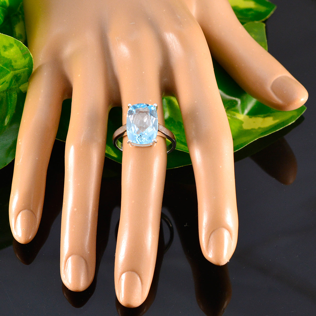 Sarah Boho Blue Solitaire Ring