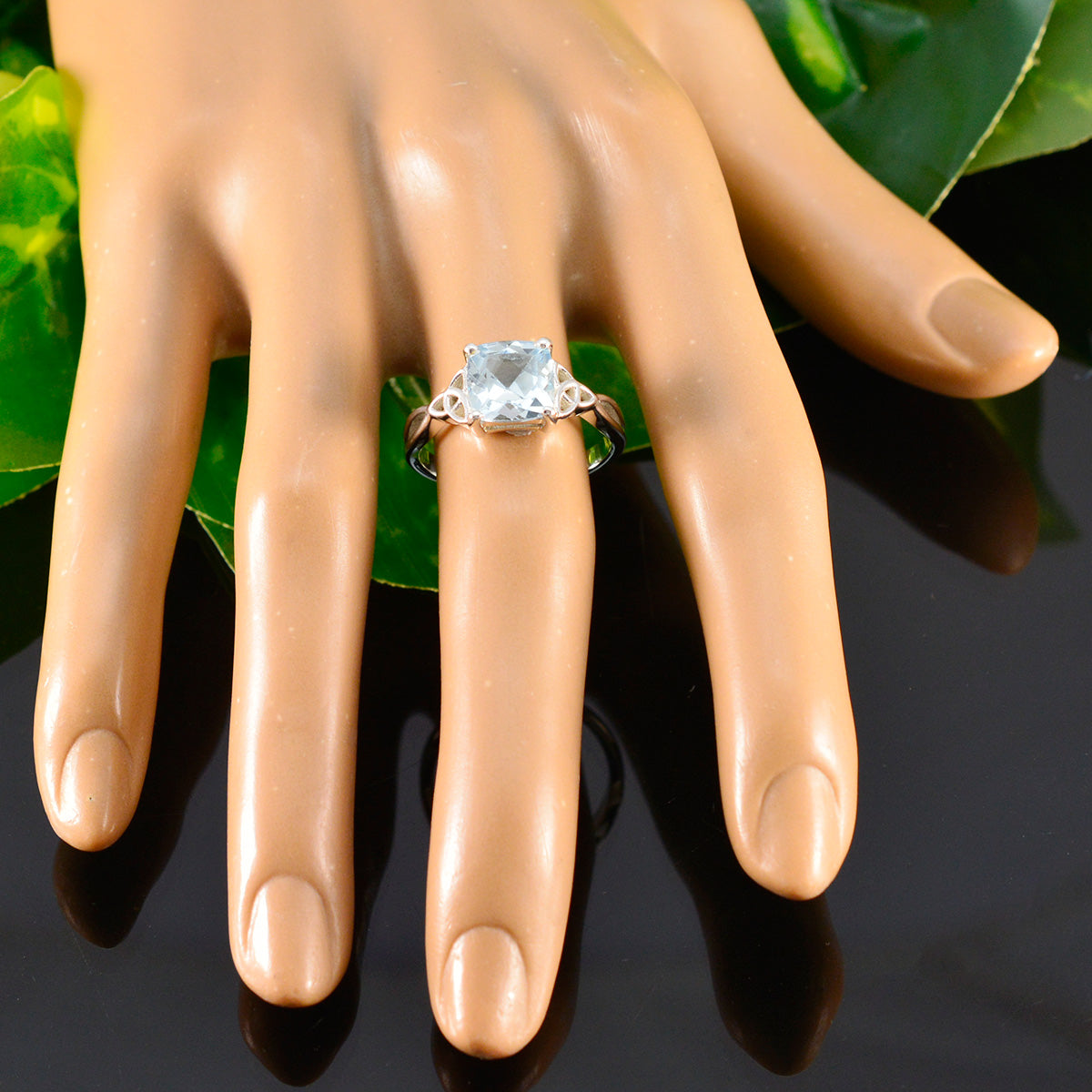 Agustina Cultural Blue Solitaire Ring
