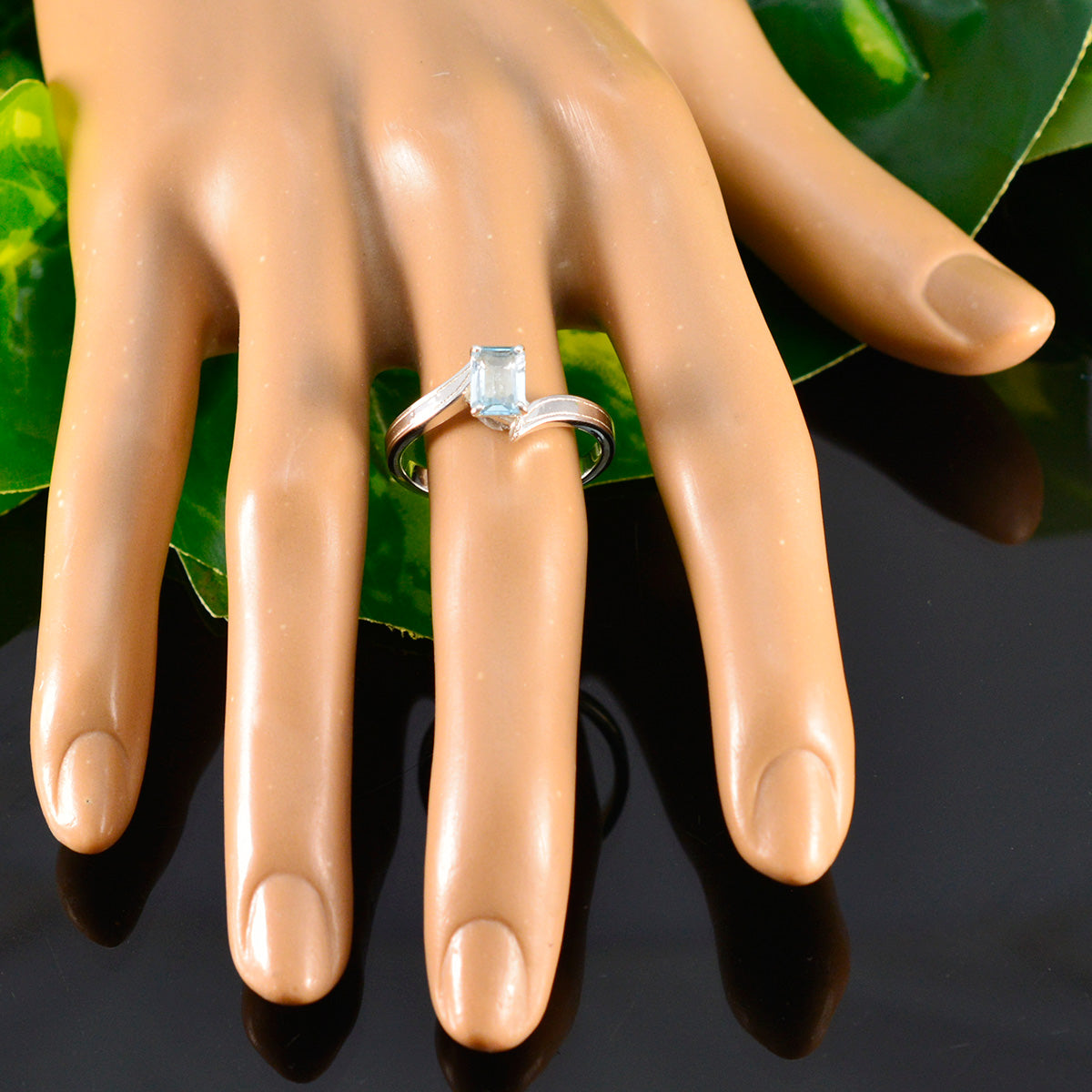 Teresa Artisan Blue Solitaire Ring