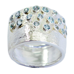 Agnes Signet Blue multiple Ring Blue Topaz Blue