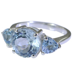 Chloe Trendy Blue Trilogy Ring