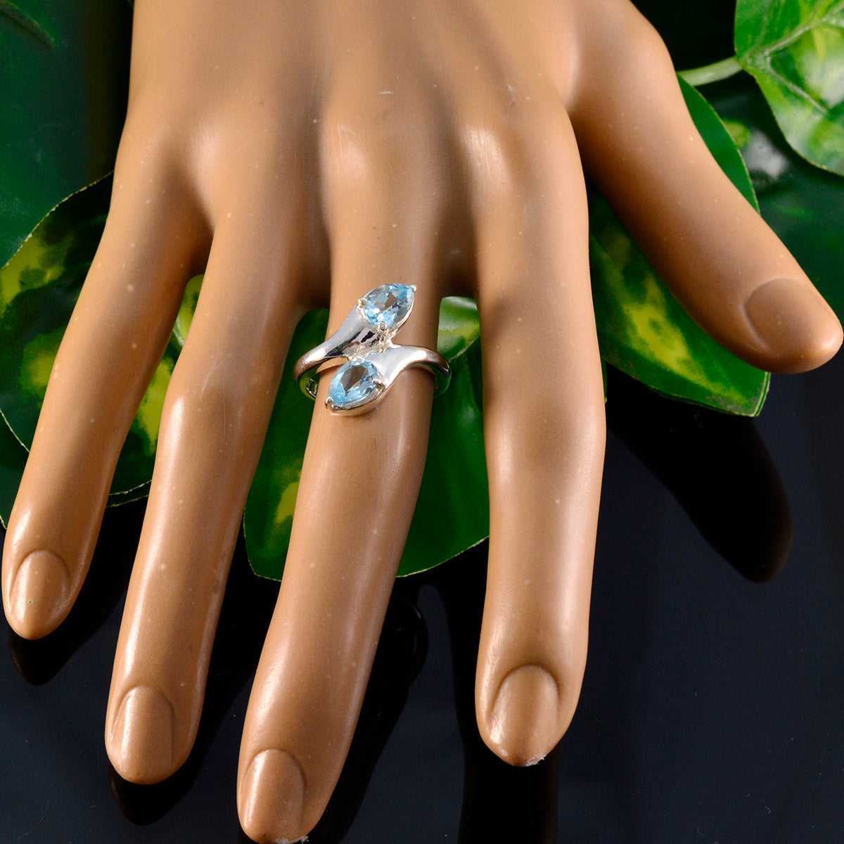 Claire Cultural Blue Toi et Moi Ring