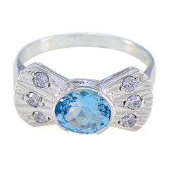 Isabelle Contemporary Blue Halo Ring Blue Topaz Blue