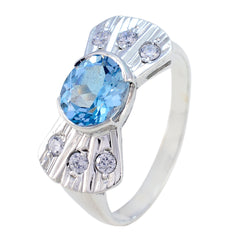 Isabelle Contemporary Blue Halo Ring