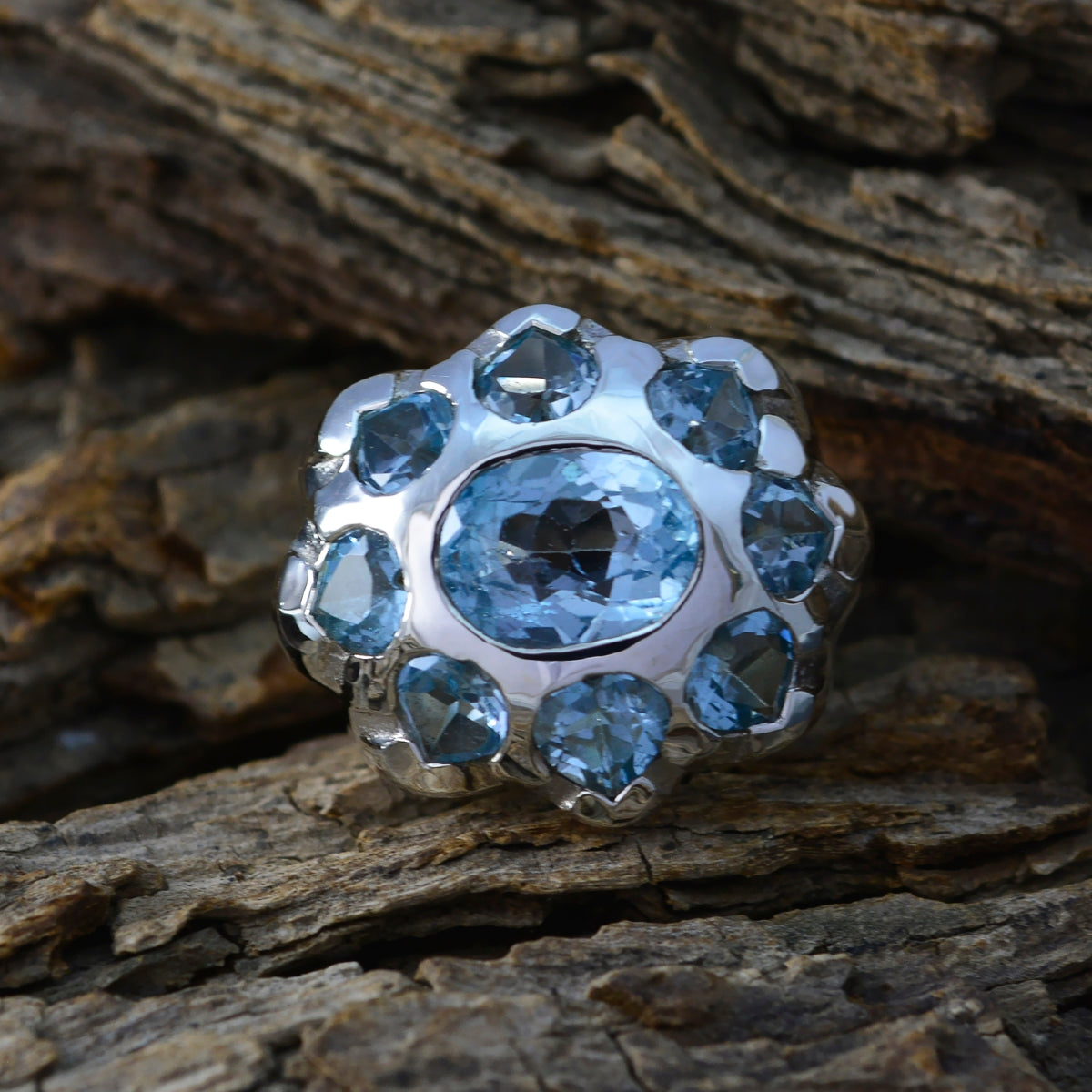 Maya Artisan Blue multiple Ring