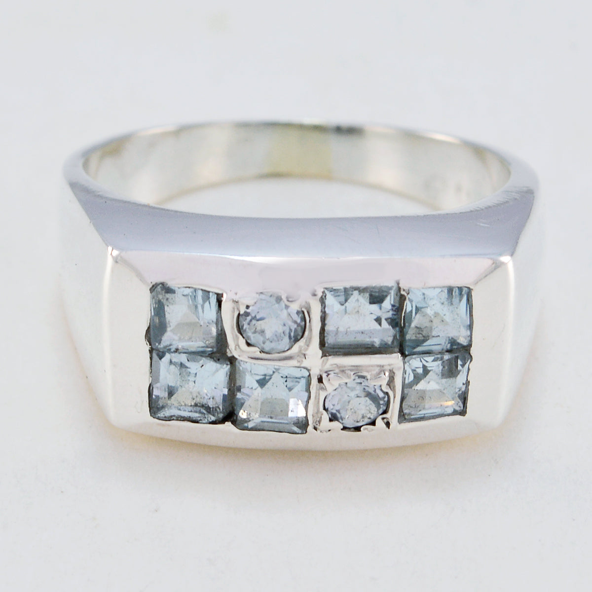 Lakshmi Feminine Blue octa Ring