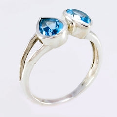 Alina Contemporary Blue Toi et Moi Ring