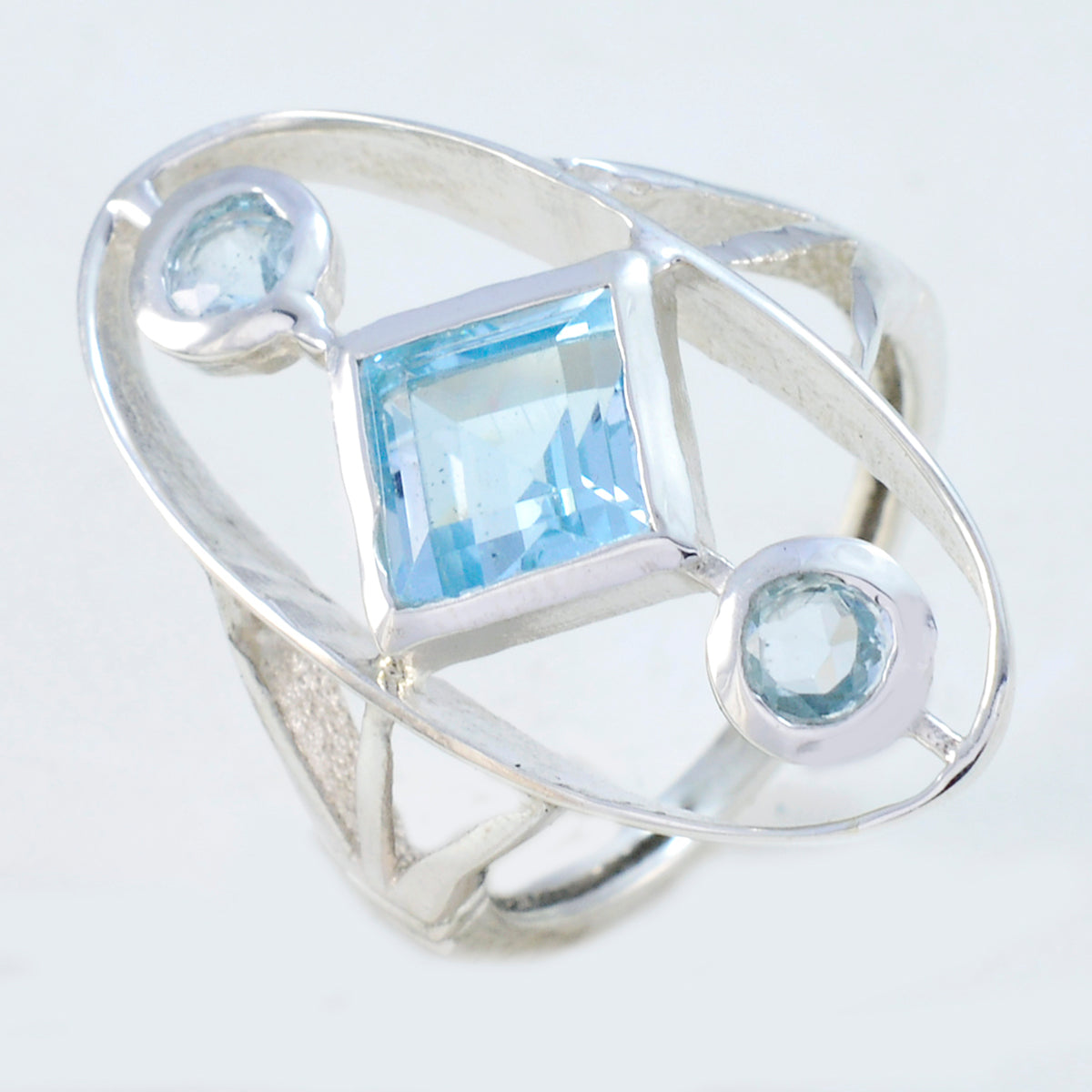 Leah Graceful Blue Trilogy Ring