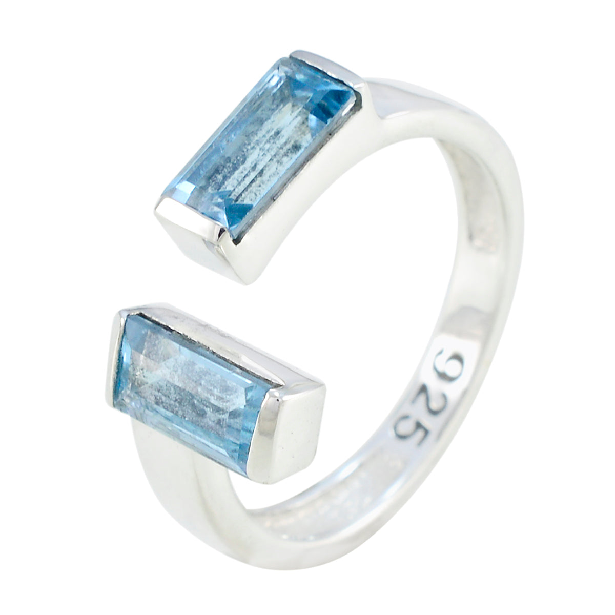 Emma Sophisticated Blue Toi et Moi Ring