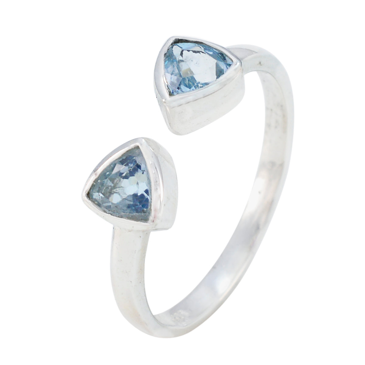 Natcha Luxurious Blue Toi et Moi Ring