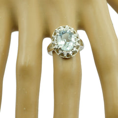 Meera Abstract Blue Halo Ring
