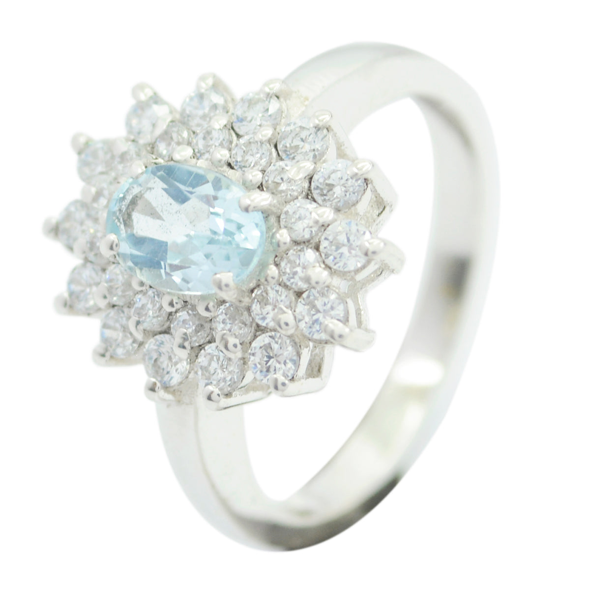 Lakshmi Artisan Blue Halo Ring