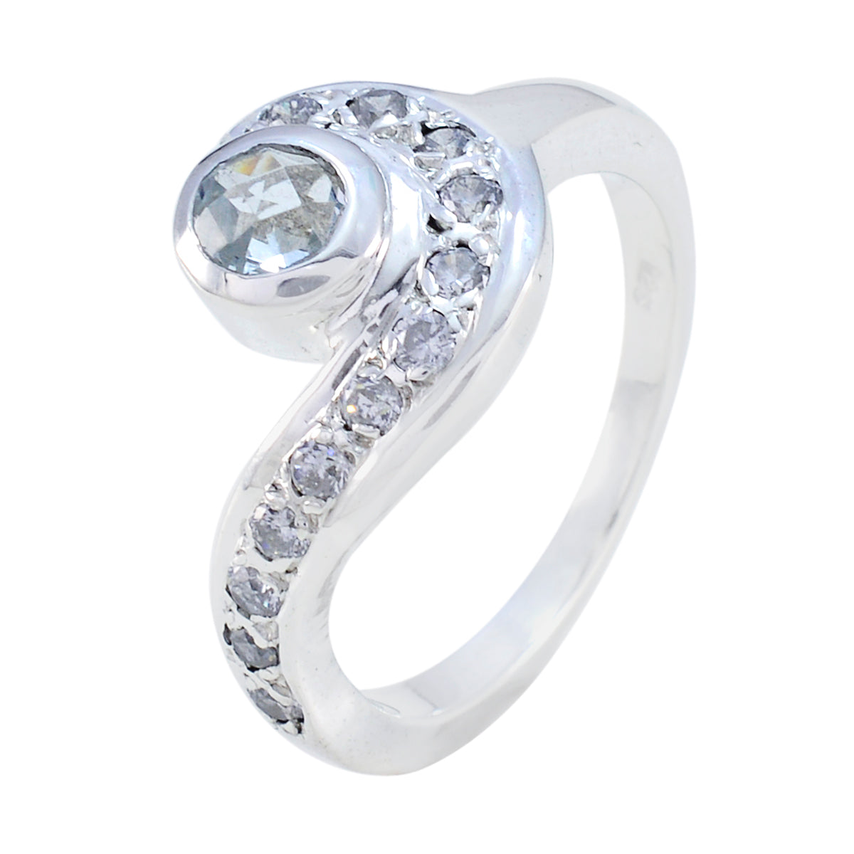 Amelia Cultural Blue Halo Ring