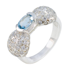 Abigail Artisan Blue Halo Ring
