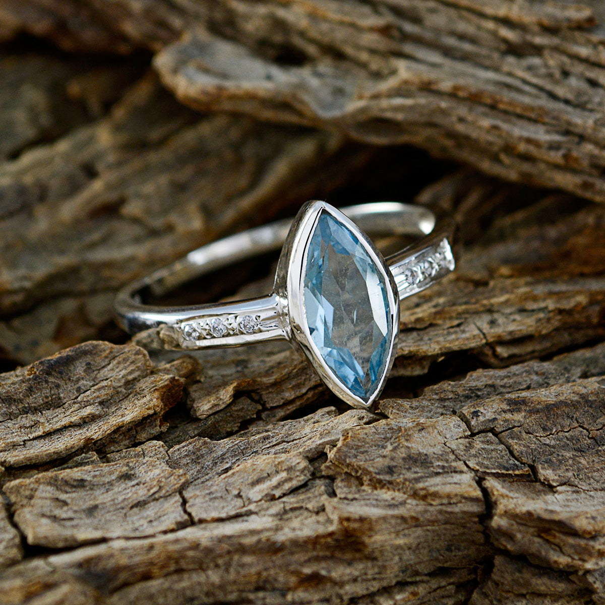 Angel Feminine Blue Halo Ring