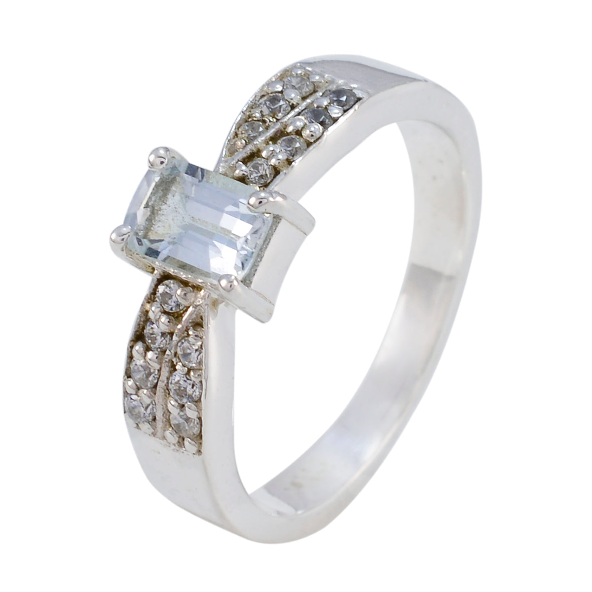 Amanda Graceful Blue Halo Ring