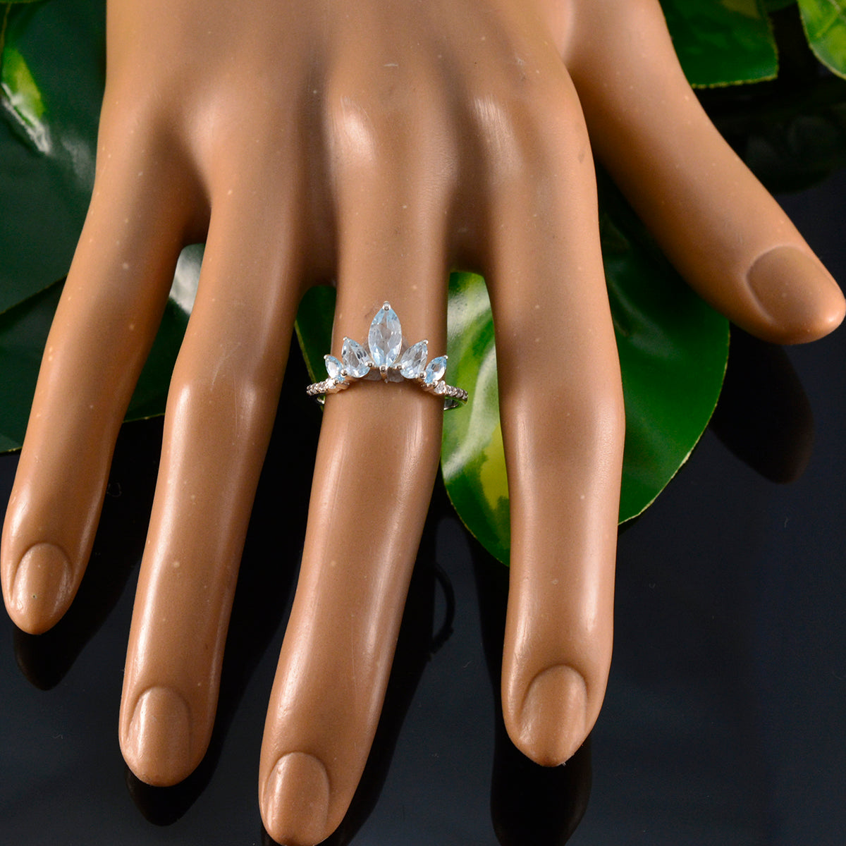 Angel crown Blue Penta Ring