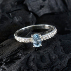 Eun-ji Feminine Blue Halo Ring