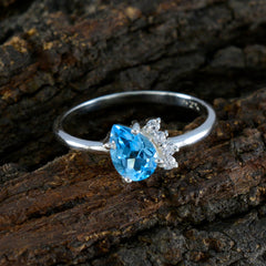 Mei Contemporary Blue Halo Ring