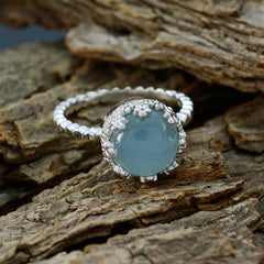 María Contemporary Blue Solitaire Ring