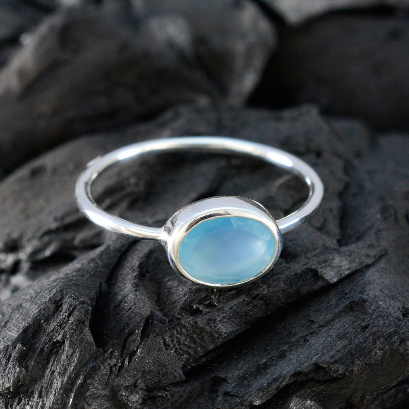 Sakura Graceful Aqua Solitaire Ring