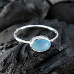 Sakura Graceful Aqua Solitaire Ring